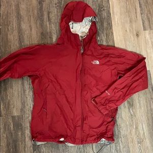 North face rain jacket burnt orange